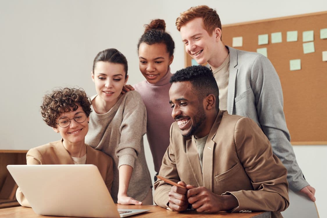 Global workforce — international professionals collaborating across borders